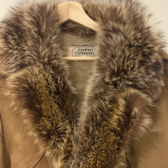 Fur suede coat - Picture 3 of 7